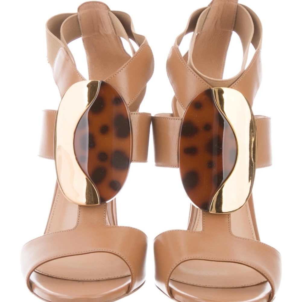 Sergio Rossi Leather Cage Sandals